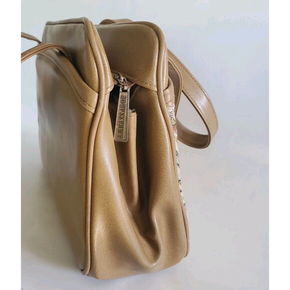 Vtg Ambassador Tapestry Shoulder Purse Boho Carpet Hand Bag Cottage/ Granny Core - Picture 5 of 16